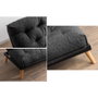 Atelier Del Sofa Saki - Sofá cama de 3 plazas Gris oscuro